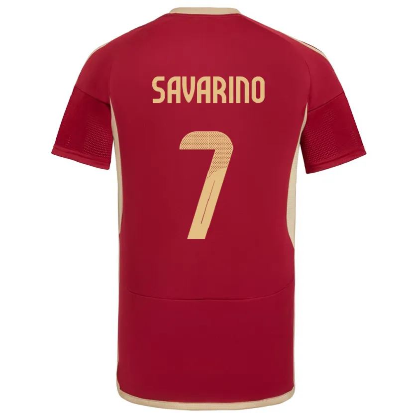 Danxen Kinder Venezuela Jefferson Savarino #7 Burgund Heimtrikot Trikot 24-26 T-Shirt