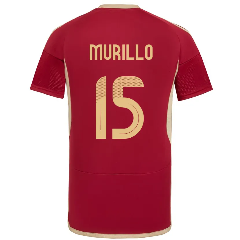 Danxen Kinder Venezuela Jhon Murillo #15 Burgund Heimtrikot Trikot 24-26 T-Shirt