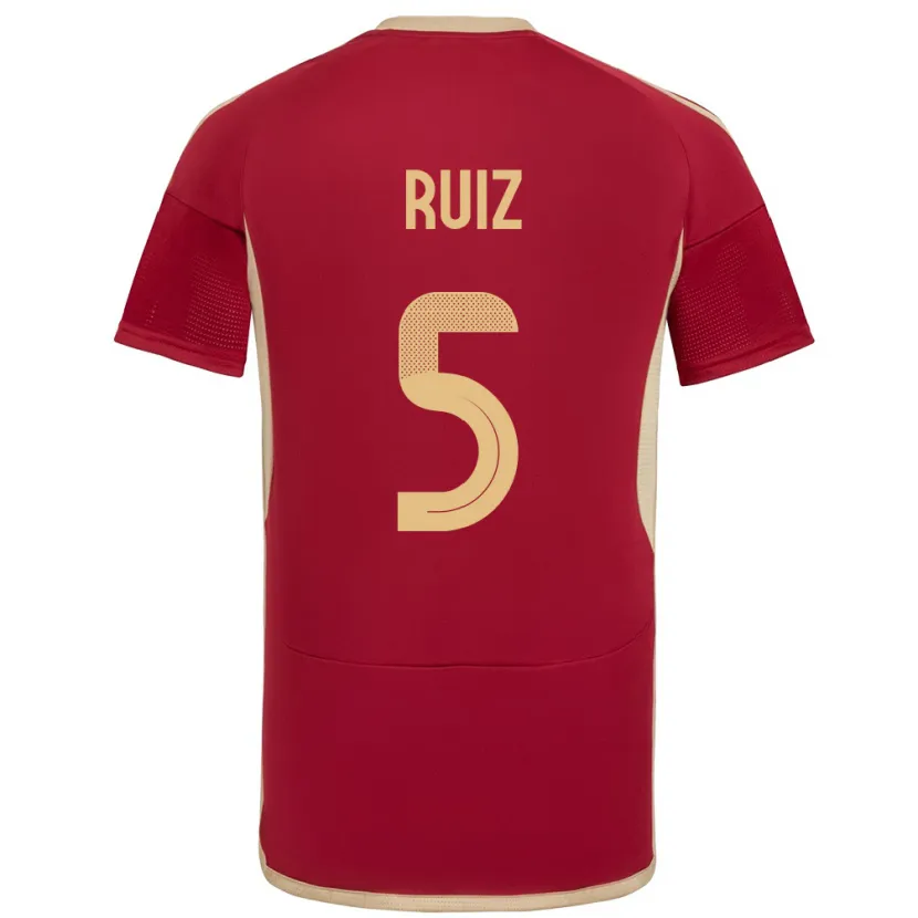 Danxen Kinder Venezuela Emerson Ruíz #5 Burgund Heimtrikot Trikot 24-26 T-Shirt