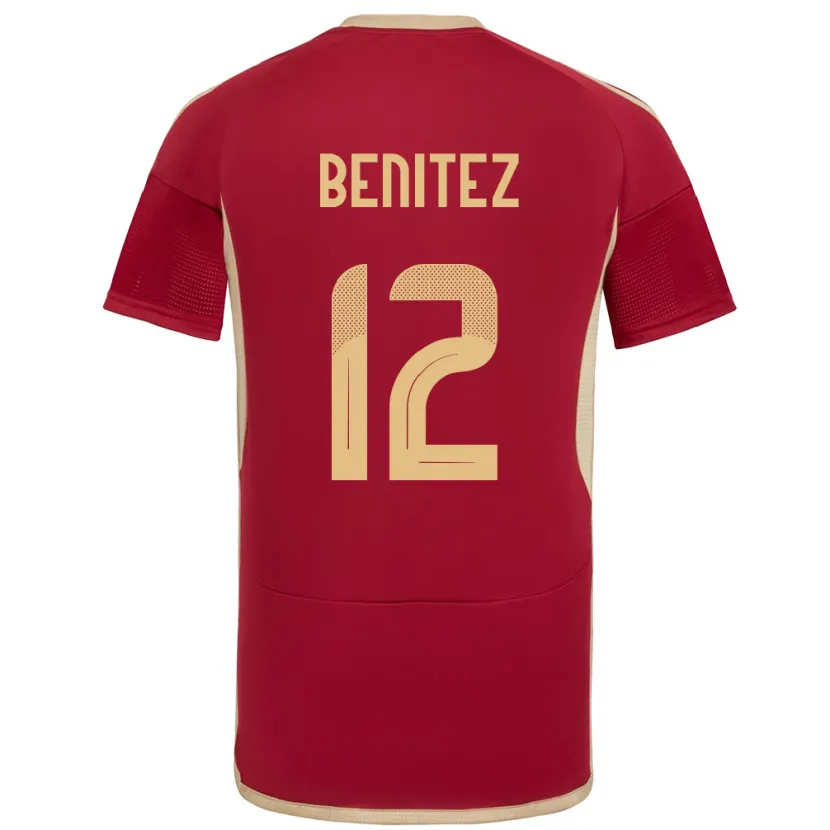 Danxen Kinder Venezuela Frankarlos Benítez #12 Burgund Heimtrikot Trikot 24-26 T-Shirt