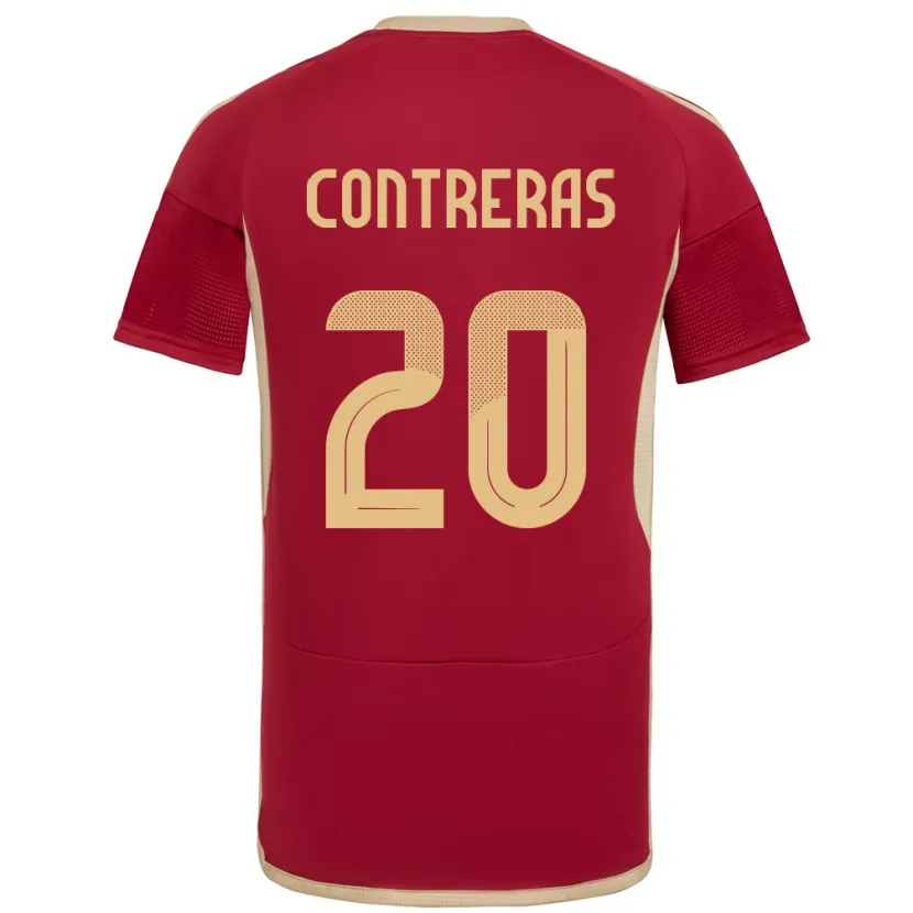 Danxen Kinder Venezuela Anderson Contreras #20 Burgund Heimtrikot Trikot 24-26 T-Shirt