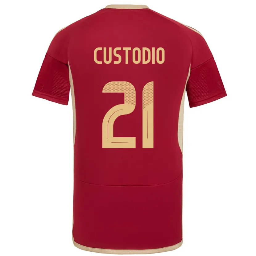 Danxen Kinder Venezuela Alex Custodio #21 Burgund Heimtrikot Trikot 24-26 T-Shirt