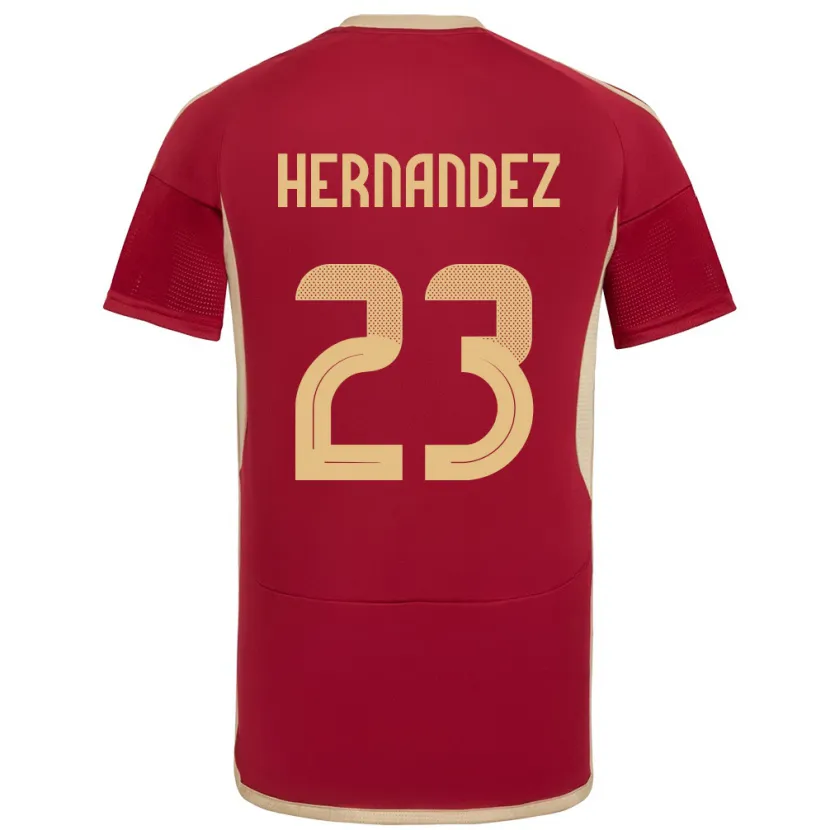Danxen Kinder Venezuela Luifer Hernández #23 Burgund Heimtrikot Trikot 24-26 T-Shirt