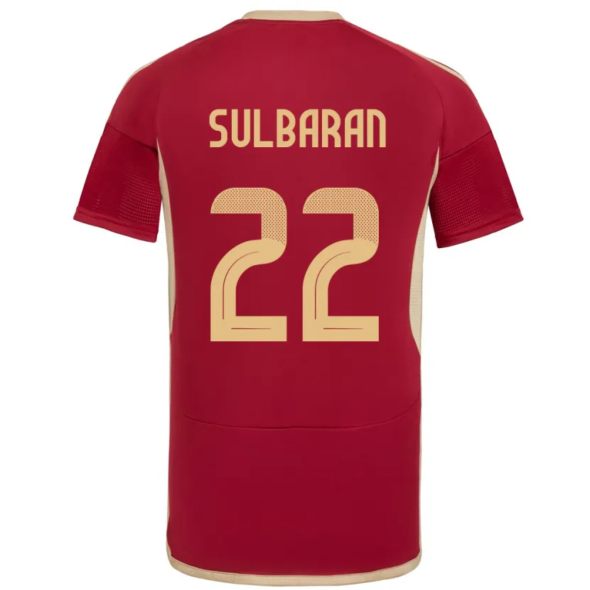 Danxen Kinder Venezuela Manuel Sulbarán #22 Burgund Heimtrikot Trikot 24-26 T-Shirt