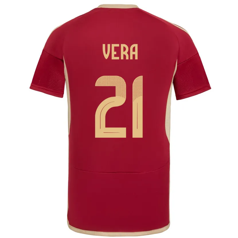 Danxen Kinder Venezuela Andry Vera #21 Burgund Heimtrikot Trikot 24-26 T-Shirt