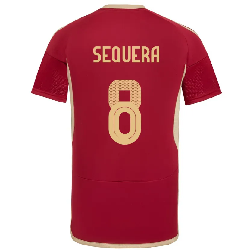 Danxen Kinder Venezuela Giovanny Sequera #8 Burgund Heimtrikot Trikot 24-26 T-Shirt
