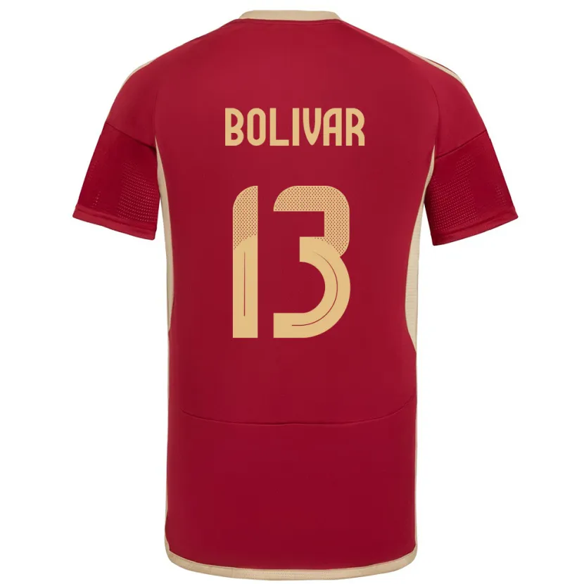 Danxen Kinder Venezuela Salvador Bolívar #13 Burgund Heimtrikot Trikot 24-26 T-Shirt