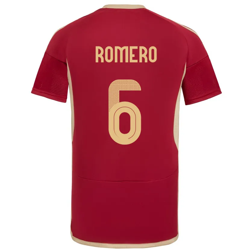 Danxen Kinder Venezuela Michelle Romero #6 Burgund Heimtrikot Trikot 24-26 T-Shirt