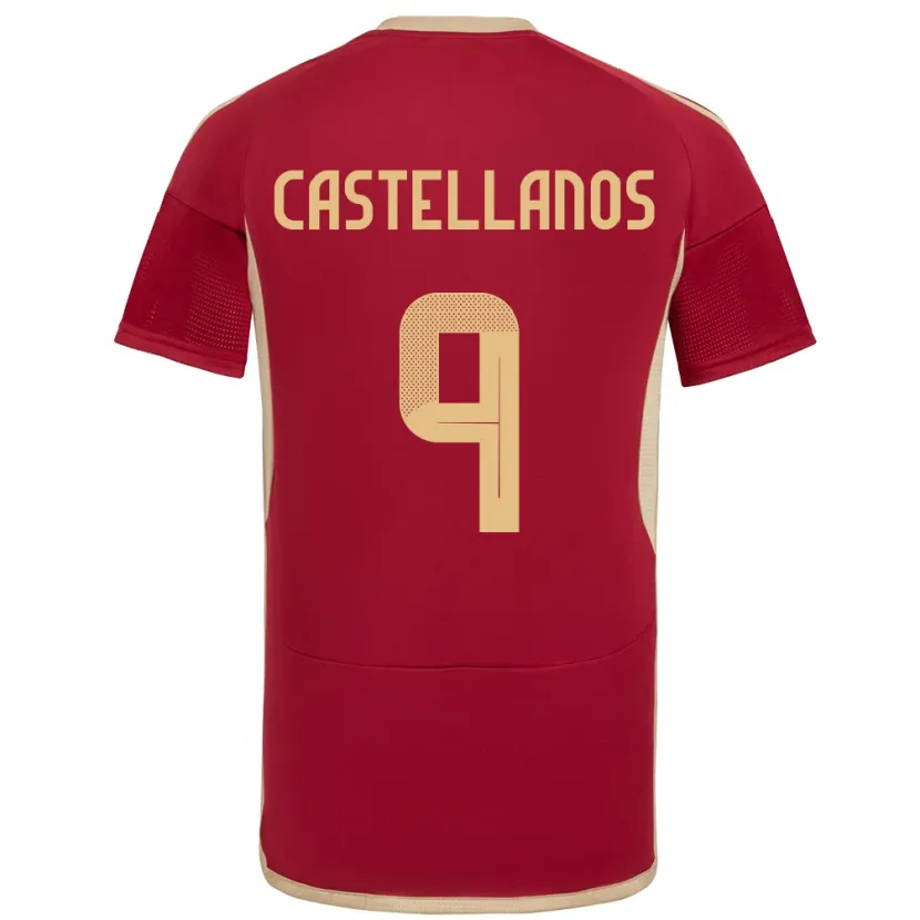 Danxen Kinder Venezuela Deyna Castellanos #9 Burgund Heimtrikot Trikot 24-26 T-Shirt