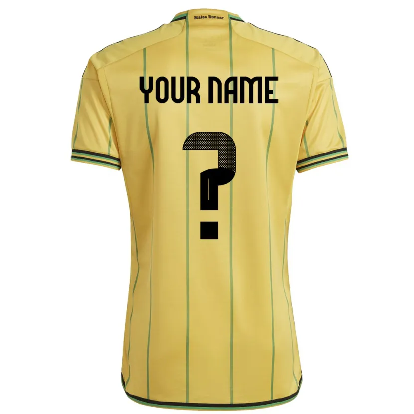 Danxen Kinder Jamaika Ihren Namen #0 Gelb Heimtrikot Trikot 24-26 T-Shirt