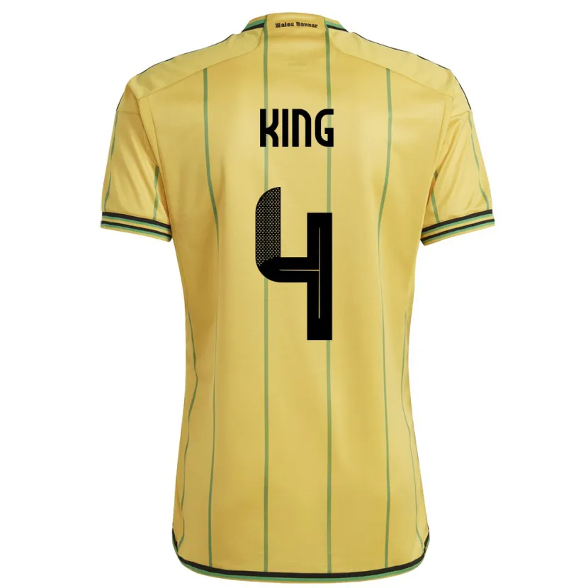 Danxen Kinder Jamaika Richard King #4 Gelb Heimtrikot Trikot 24-26 T-Shirt