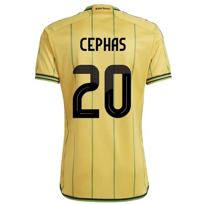 Danxen Kinder Jamaika Renaldo Cephas #20 Gelb Heimtrikot Trikot 24-26 T-Shirt