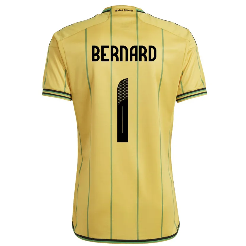 Danxen Kinder Jamaika Akeem Bernard #1 Gelb Heimtrikot Trikot 24-26 T-Shirt
