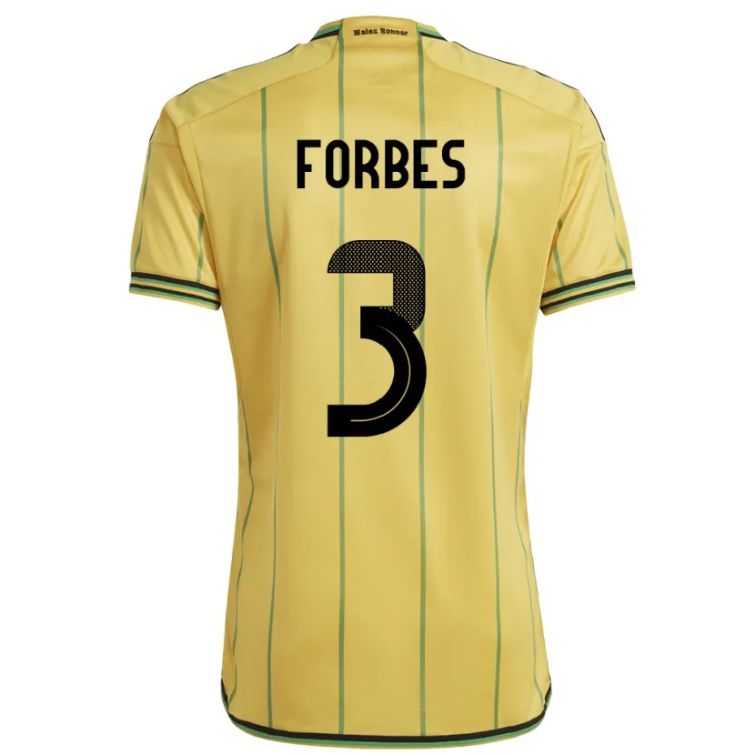 Danxen Kinder Jamaika Michael Forbes #3 Gelb Heimtrikot Trikot 24-26 T-Shirt