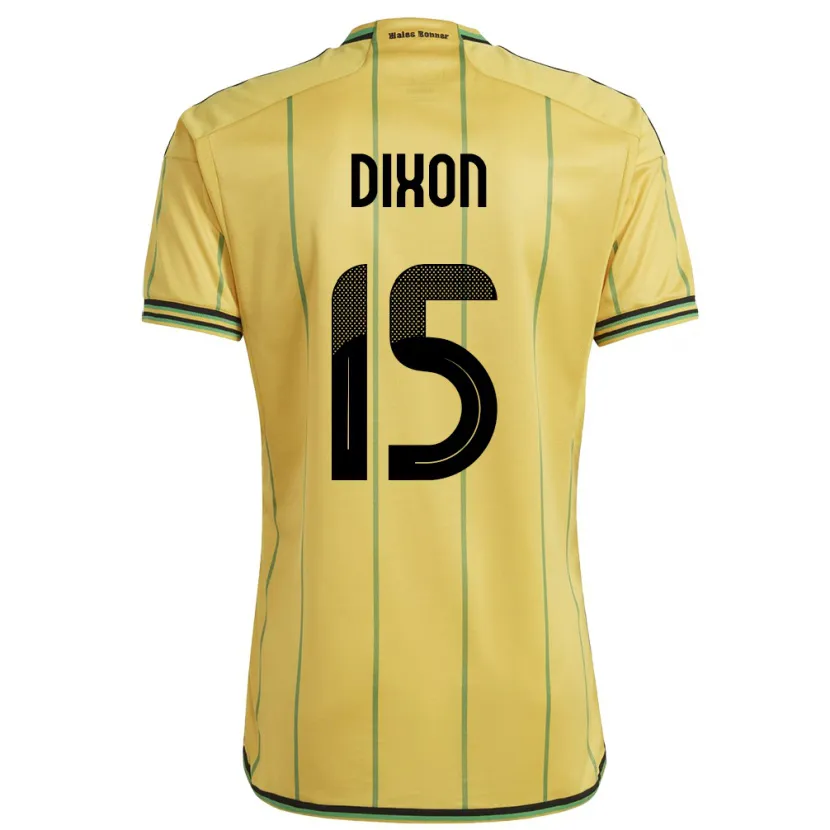 Danxen Kinder Jamaika Ahir Dixon #15 Gelb Heimtrikot Trikot 24-26 T-Shirt