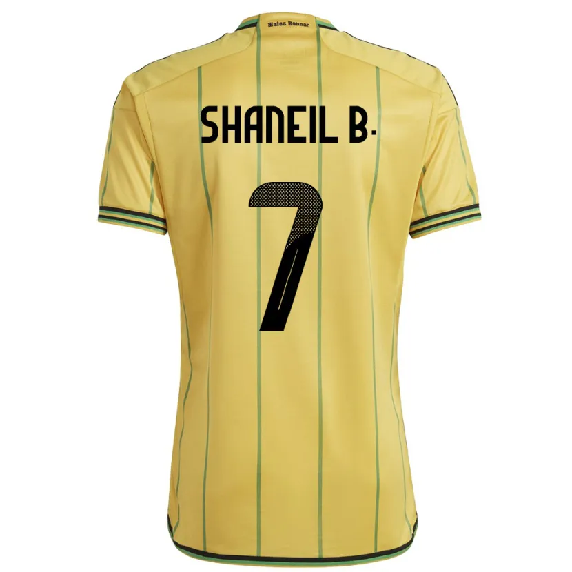 Danxen Kinder Jamaika Shaneil Buckley #7 Gelb Heimtrikot Trikot 24-26 T-Shirt