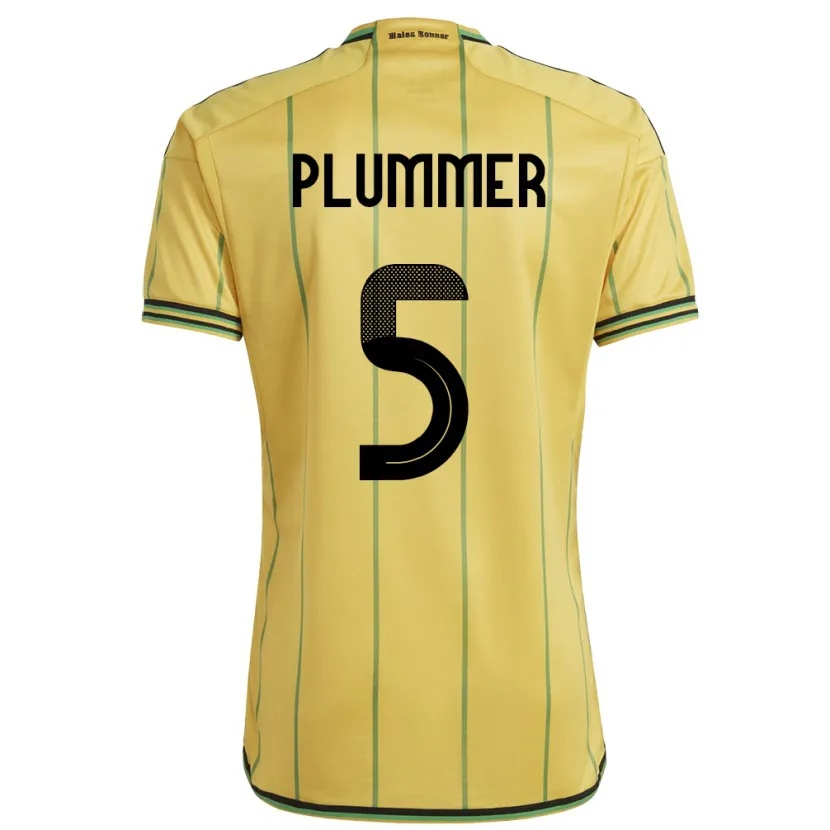 Danxen Kinder Jamaika Konya Plummer #5 Gelb Heimtrikot Trikot 24-26 T-Shirt