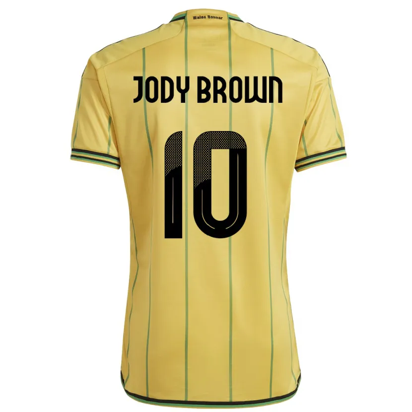 Danxen Kinder Jamaika Jody Brown #10 Gelb Heimtrikot Trikot 24-26 T-Shirt
