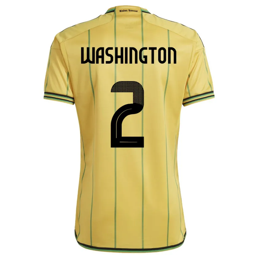 Danxen Kinder Jamaika Solai Washington #2 Gelb Heimtrikot Trikot 24-26 T-Shirt