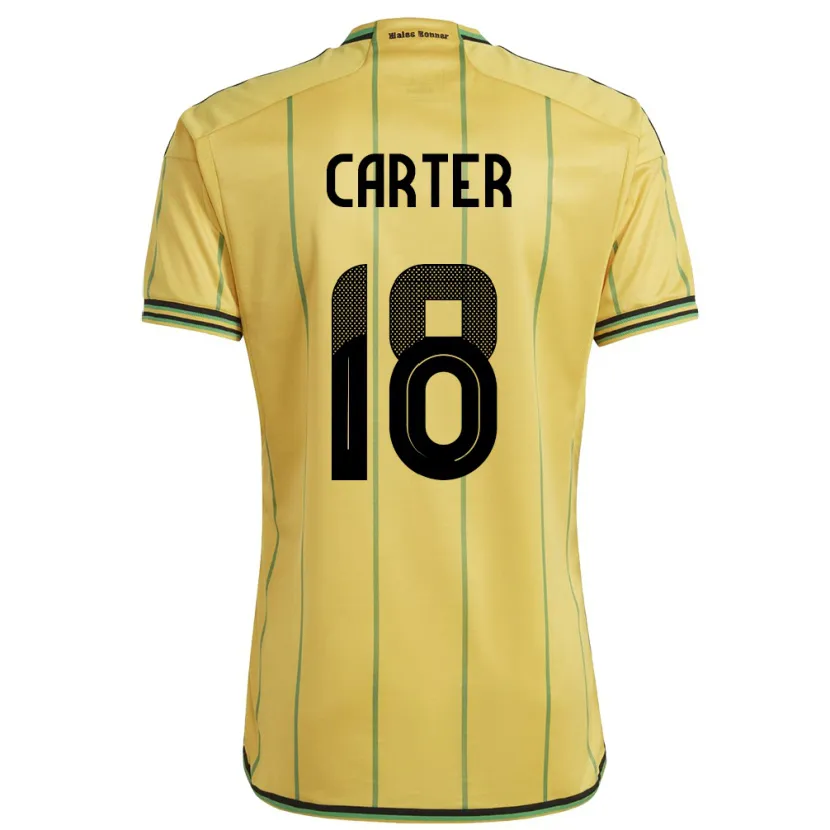 Danxen Kinder Jamaika Trudi Carter #18 Gelb Heimtrikot Trikot 24-26 T-Shirt