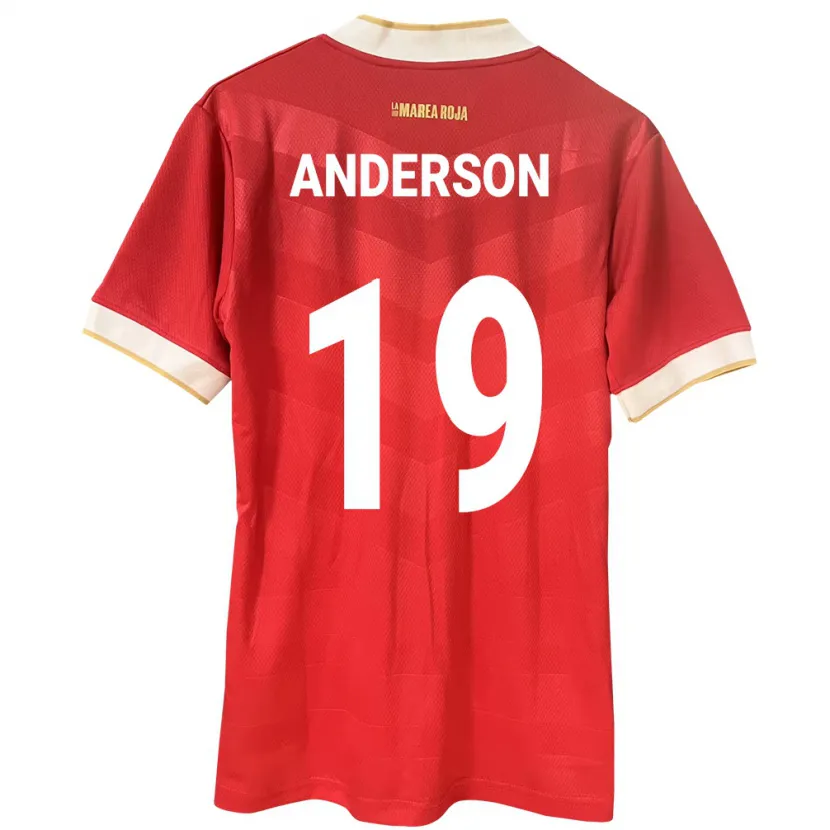 Danxen Kinder Panama Iván Anderson #19 Rot Heimtrikot Trikot 24-26 T-Shirt