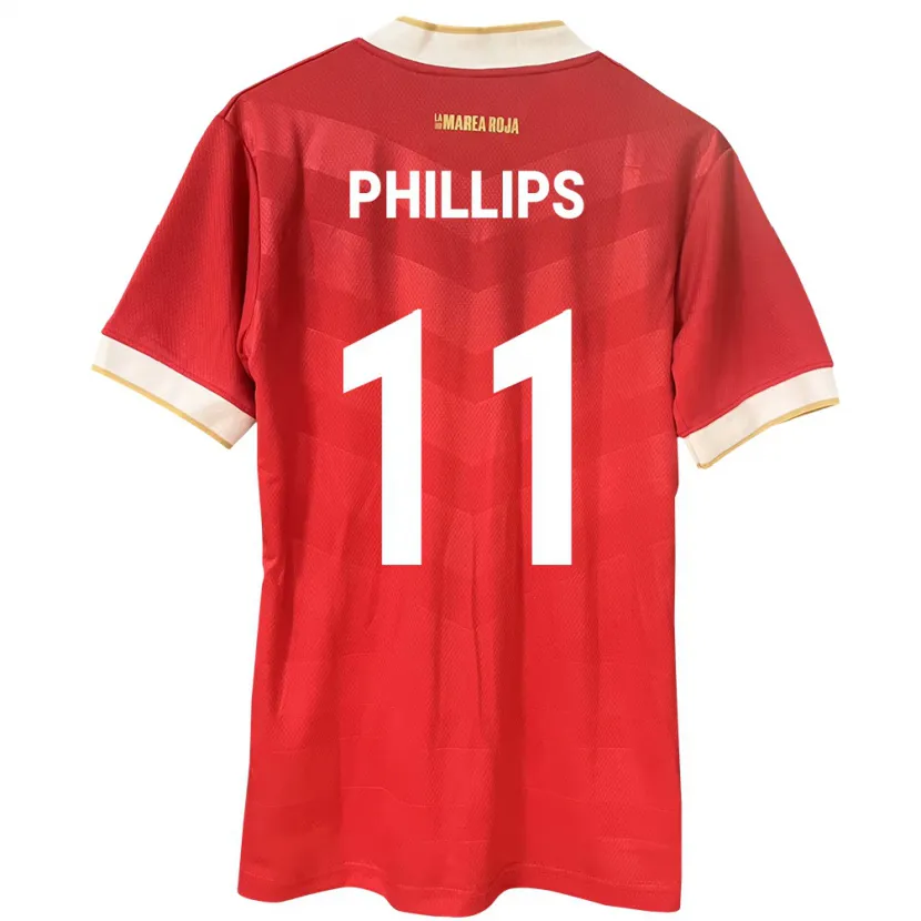 Danxen Kinder Panama Ricardo Phillips #11 Rot Heimtrikot Trikot 24-26 T-Shirt