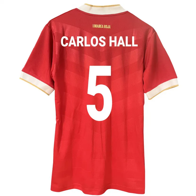 Danxen Kinder Panama Juan Carlos Hall #5 Rot Heimtrikot Trikot 24-26 T-Shirt