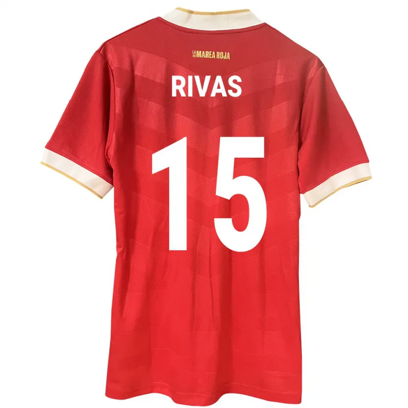 Danxen Kinder Panama Karla Rivas #15 Rot Heimtrikot Trikot 24-26 T-Shirt