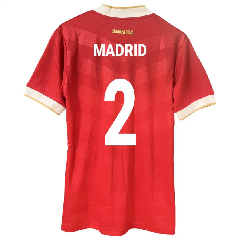Danxen Kinder Panama Dayane Madrid #2 Rot Heimtrikot Trikot 24-26 T-Shirt