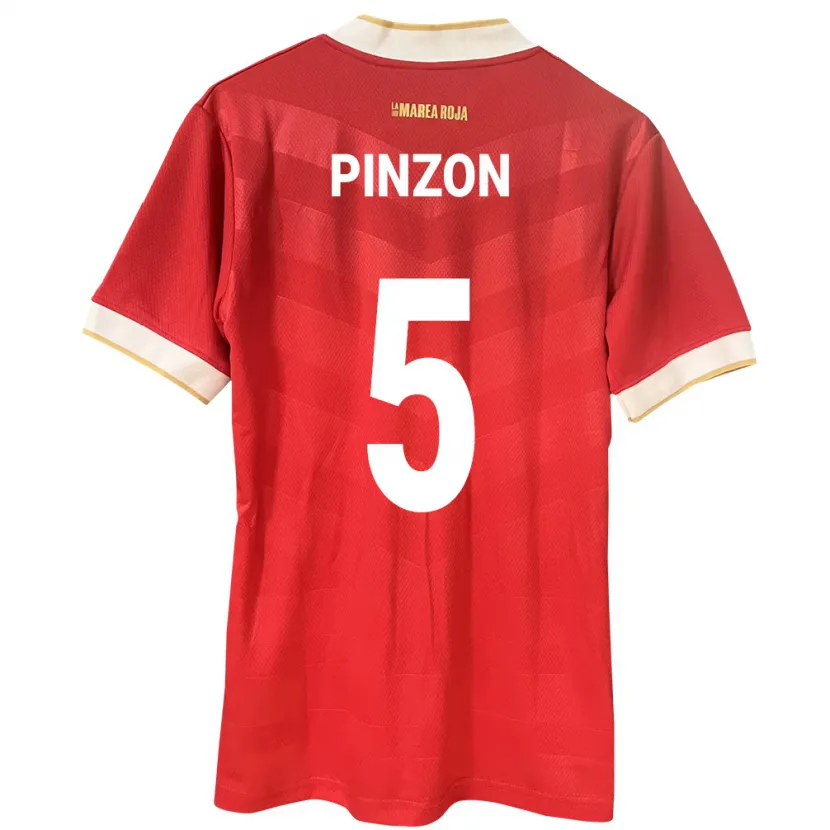 Danxen Kinder Panama Yomira Pinzón #5 Rot Heimtrikot Trikot 24-26 T-Shirt