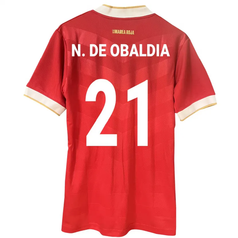 Danxen Kinder Panama Nicole De Obaldía #21 Rot Heimtrikot Trikot 24-26 T-Shirt