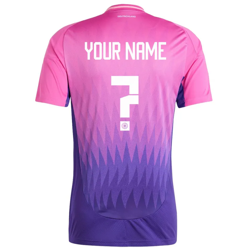Danxen Kinder Deutschland Ihren Namen #0 Pink Lila Auswärtstrikot Trikot 24-26 T-Shirt