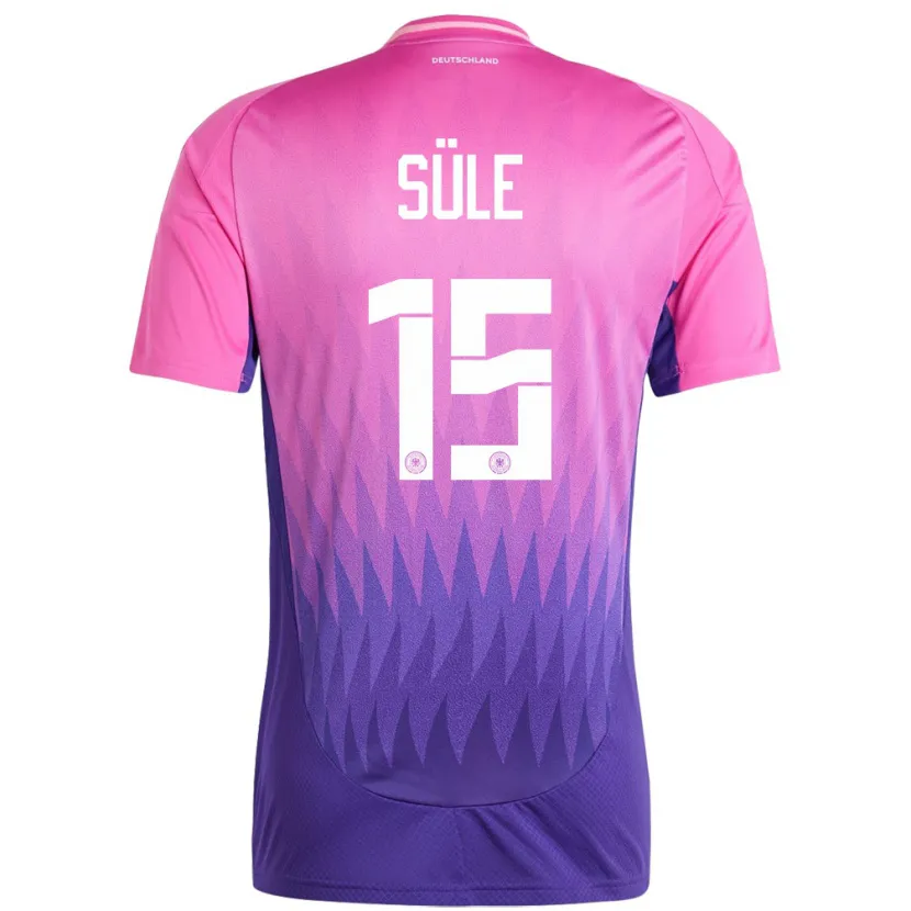 Danxen Kinder Deutschland Niklas Sule #15 Pink Lila Auswärtstrikot Trikot 24-26 T-Shirt