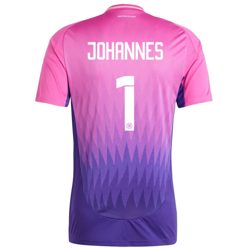 Danxen Kinder Deutschland Stina Johannes #1 Pink Lila Auswärtstrikot Trikot 24-26 T-Shirt