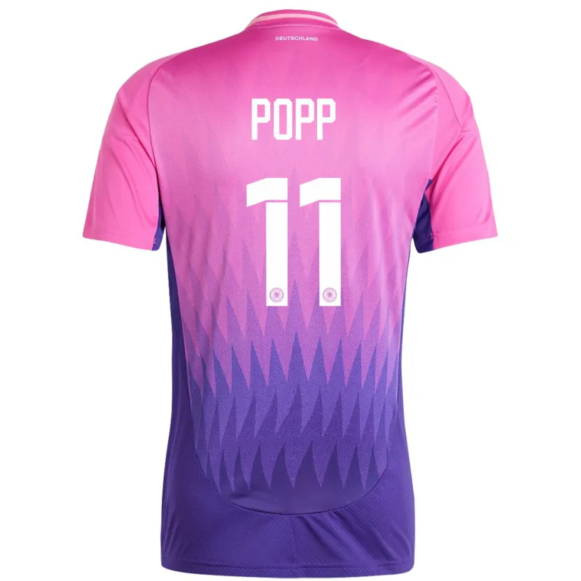 Danxen Kinder Deutschland Alexandra Popp #11 Pink Lila Auswärtstrikot Trikot 24-26 T-Shirt