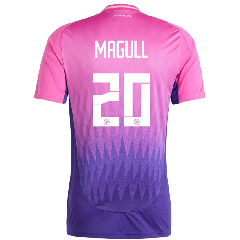 Danxen Kinder Deutschland Lina Magull #20 Pink Lila Auswärtstrikot Trikot 24-26 T-Shirt