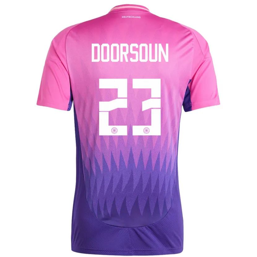Danxen Kinder Deutschland Sara Doorsoun #23 Pink Lila Auswärtstrikot Trikot 24-26 T-Shirt