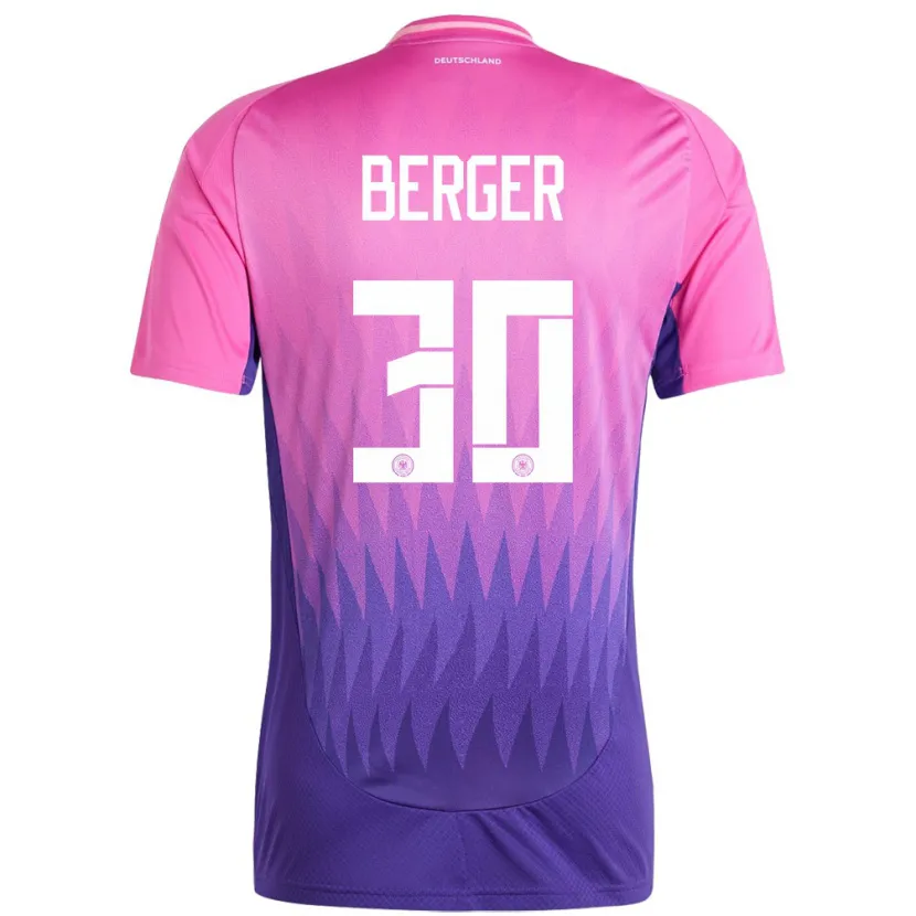 Danxen Kinder Deutschland Ann Katrin Berger #30 Pink Lila Auswärtstrikot Trikot 24-26 T-Shirt