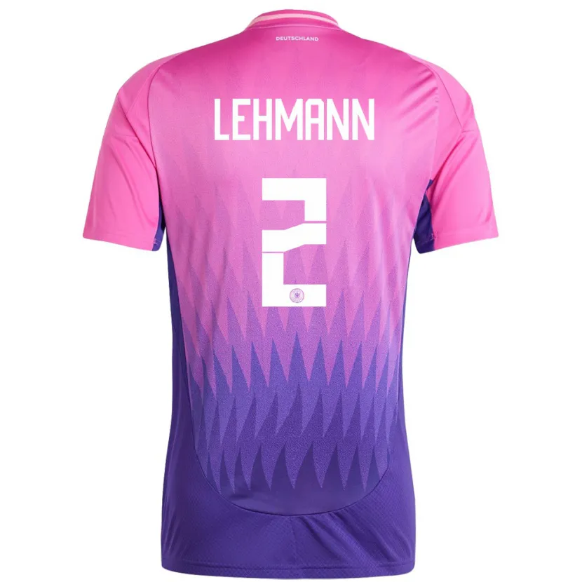 Danxen Kinder Deutschland Paul Lehmann #2 Pink Lila Auswärtstrikot Trikot 24-26 T-Shirt