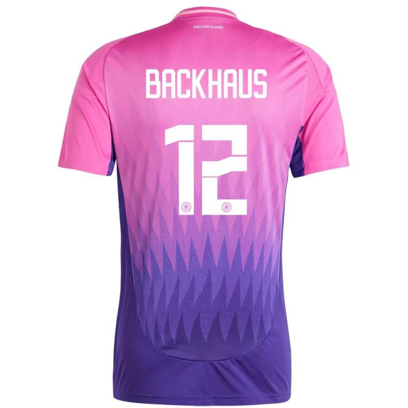 Danxen Kinder Deutschland Mio Backhaus #12 Pink Lila Auswärtstrikot Trikot 24-26 T-Shirt