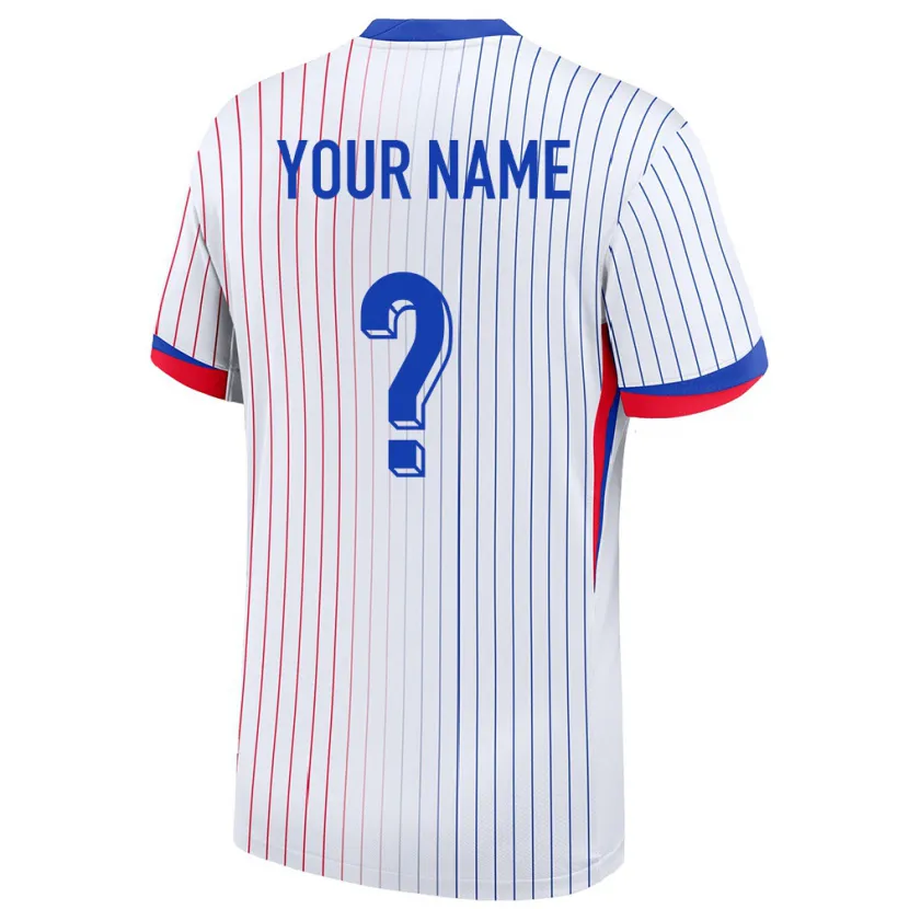 Danxen Kinder Frankreich Ihren Namen #0 Weiß Auswärtstrikot Trikot 24-26 T-Shirt