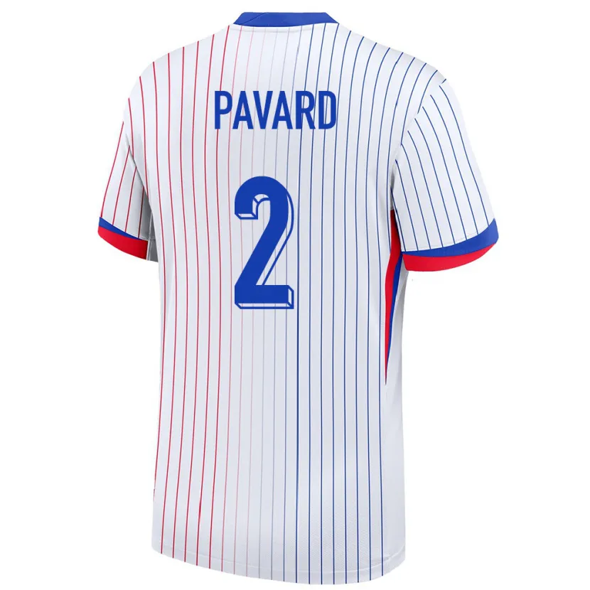 Danxen Kinder Frankreich Benjamin Pavard #2 Weiß Auswärtstrikot Trikot 24-26 T-Shirt