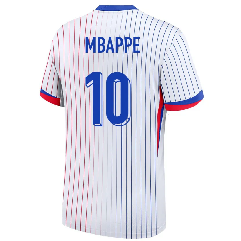 Danxen Kinder Frankreich Kylian Mbappe #10 Weiß Auswärtstrikot Trikot 24-26 T-Shirt