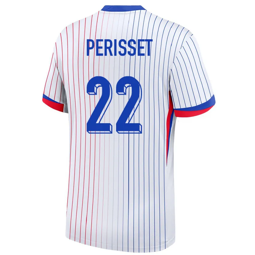 Danxen Kinder Frankreich Eve Perisset #22 Weiß Auswärtstrikot Trikot 24-26 T-Shirt