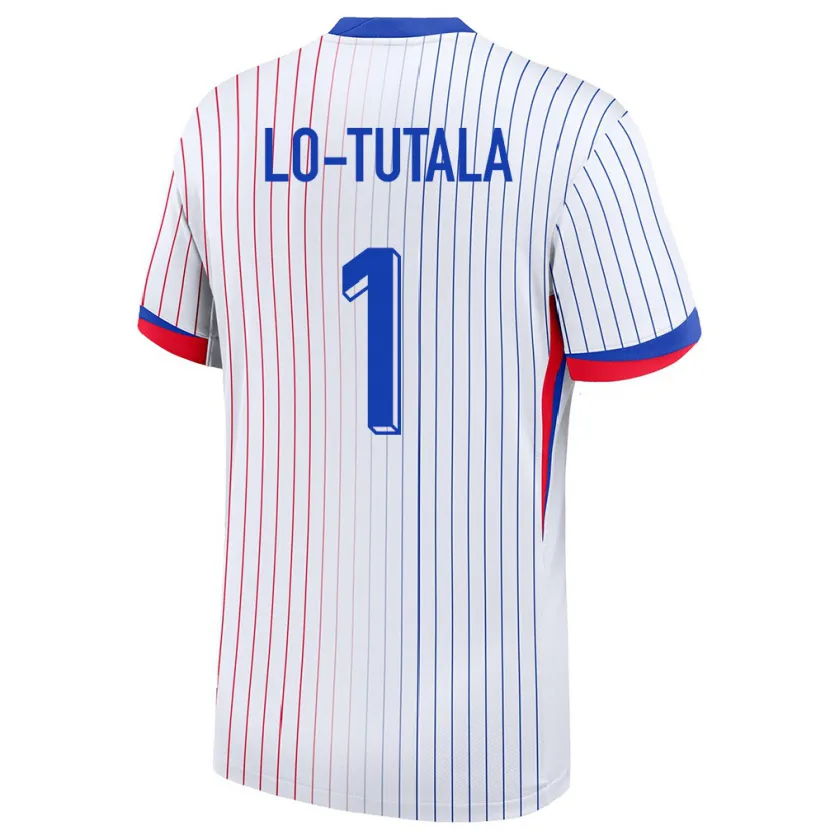 Danxen Kinder Frankreich Thimothee Lo Tutala #1 Weiß Auswärtstrikot Trikot 24-26 T-Shirt
