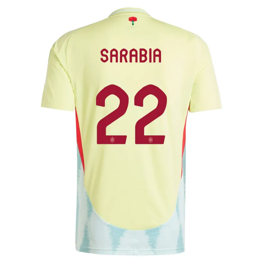 Danxen Kinder Spanien Pablo Sarabia #22 Gelb Auswärtstrikot Trikot 24-26 T-Shirt