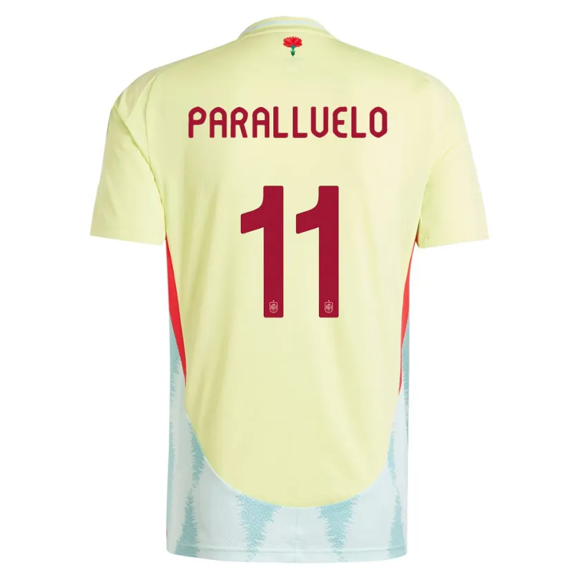 Danxen Kinder Spanien Salma Paralluelo #11 Gelb Auswärtstrikot Trikot 24-26 T-Shirt