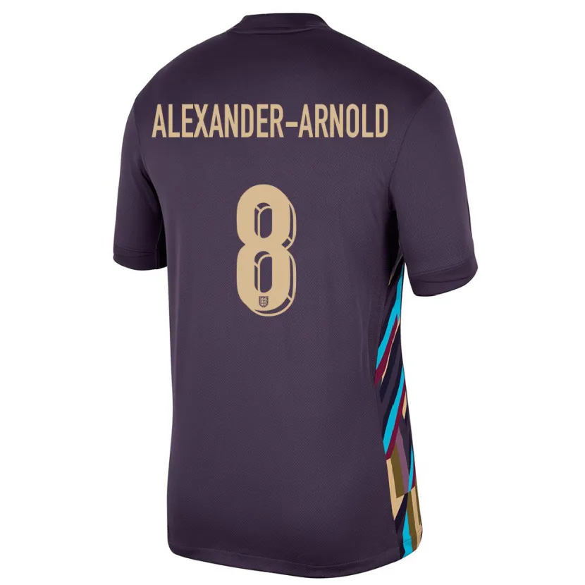 Danxen Kinder England Trent Alexander-Arnold #8 Dunkle Rosine Auswärtstrikot Trikot 24-26 T-Shirt