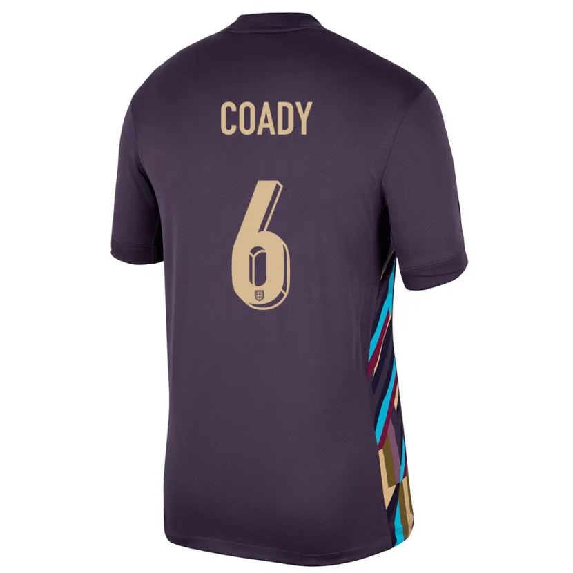 Danxen Kinder England Conor Coady #6 Dunkle Rosine Auswärtstrikot Trikot 24-26 T-Shirt