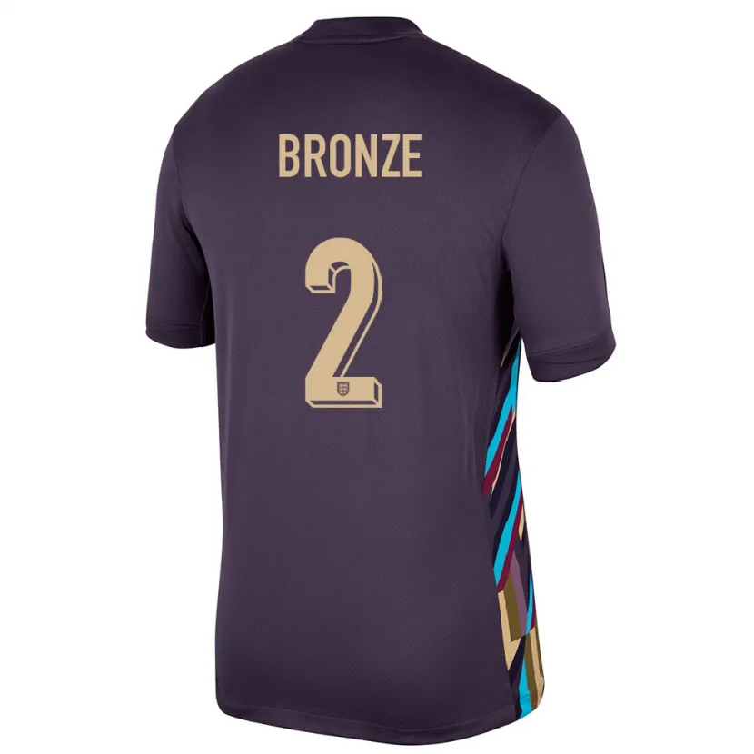 Danxen Kinder England Lucy Bronze #2 Dunkle Rosine Auswärtstrikot Trikot 24-26 T-Shirt